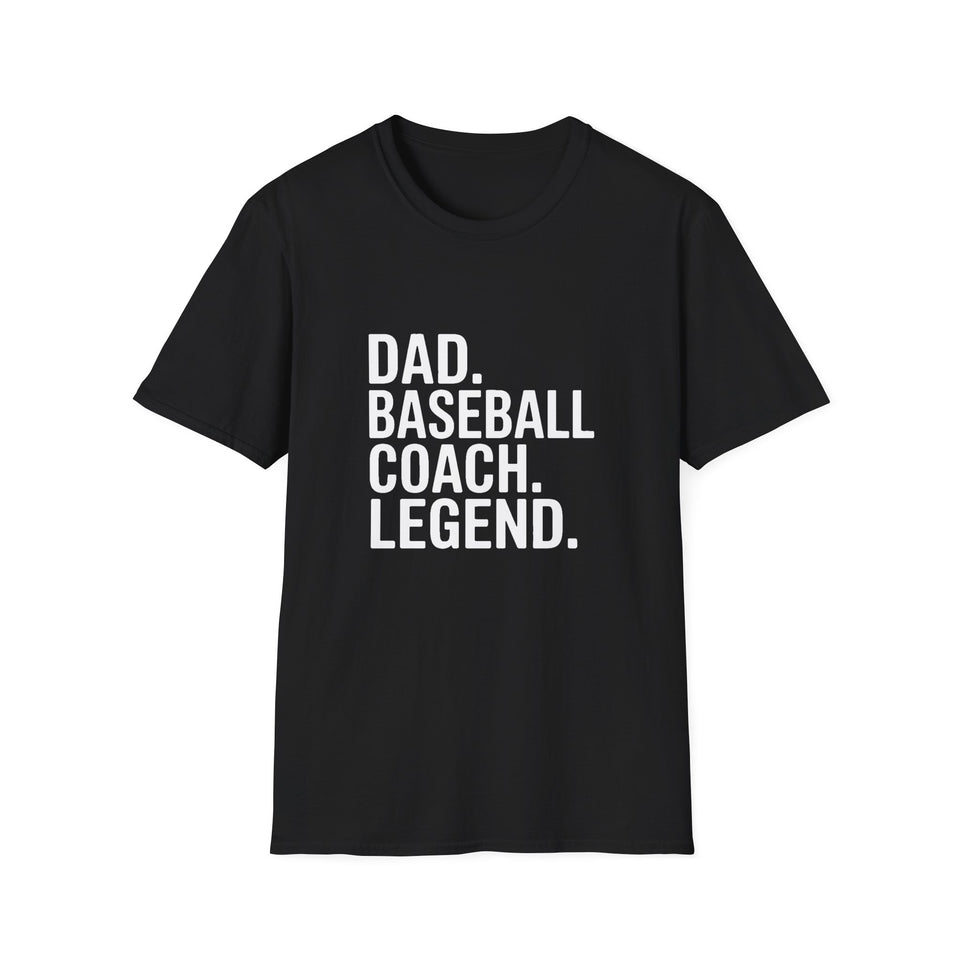 Dad Baseball Coach Legend Gift T-Shirt