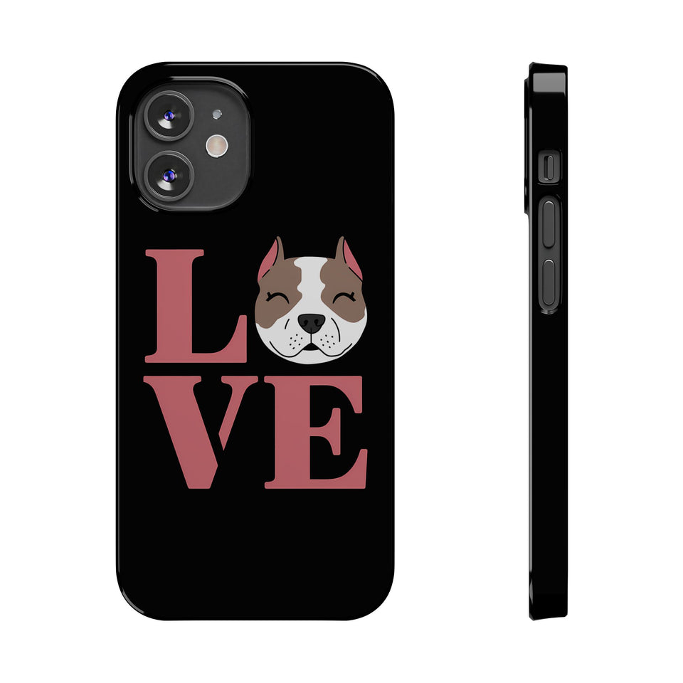 Premium Love Pitbulls iPhone Case | Pitbull Gifts Slim Phone Cases