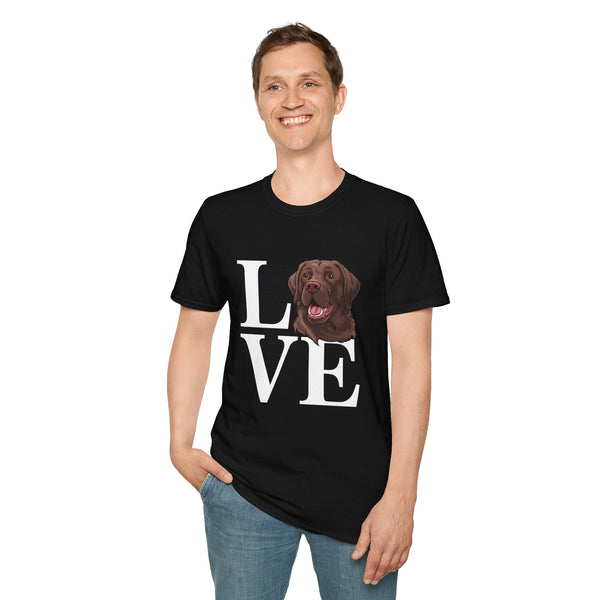 Love Chocolate Labrador Dog Unisex T-Shirt - Chocolate Labrador Shirt