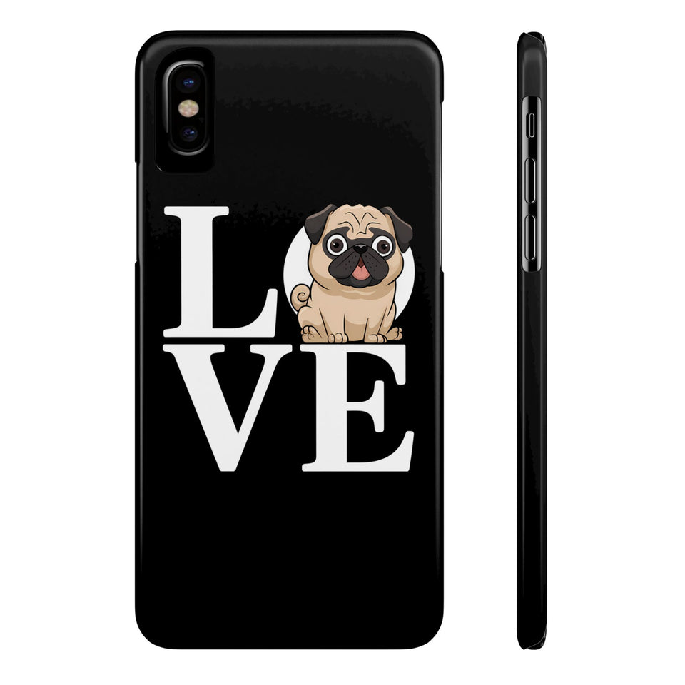 Love Pugs Slim iPhone Case | Cute Pug iPhone Case