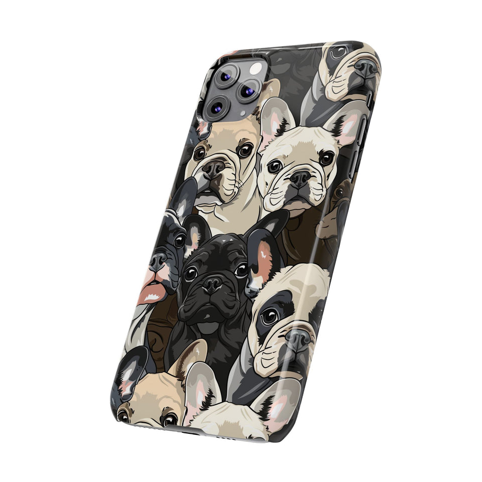 Premium French Bulldogs iPhone Case | Cute Frenchie Gifts Slim Phone Cases