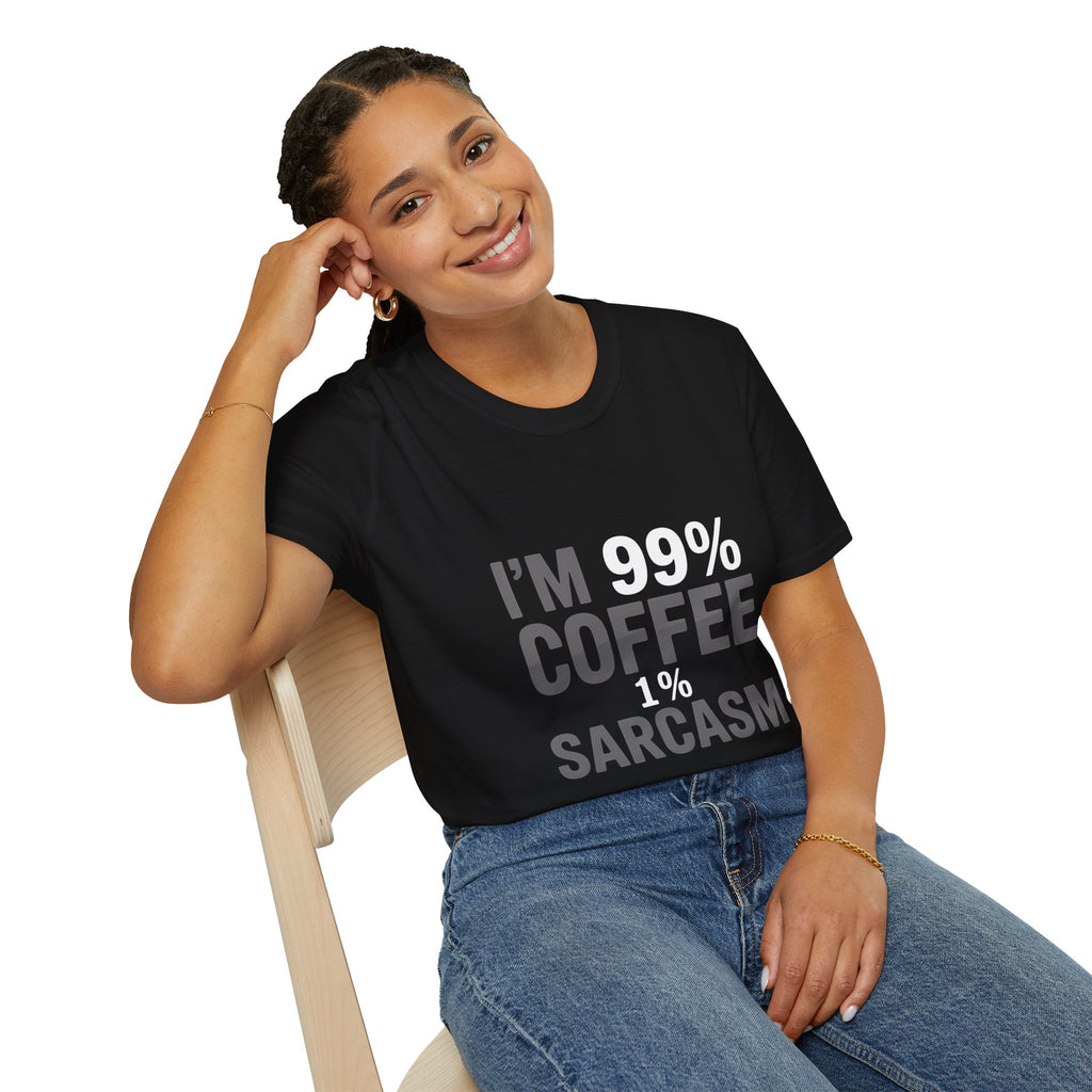 Coffee Lover T-Shirt - I’m 99% Coffee 1% Sarcasm 2 Coffee Shirt