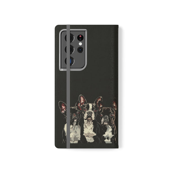 Boston Terrier Phone Case | Boston Terrier Wallet Phone Case | IPhone & Samsung Galaxy Boston Terrier Flip Cases