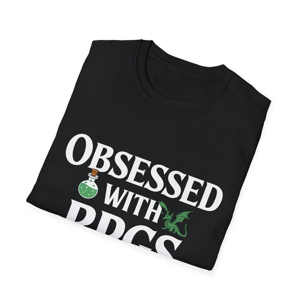 Obsessed With RPGs Shirt | Role Playing Game Gift | RPG Merchandise | RPG Gifts Presents Unisex T-Shirt