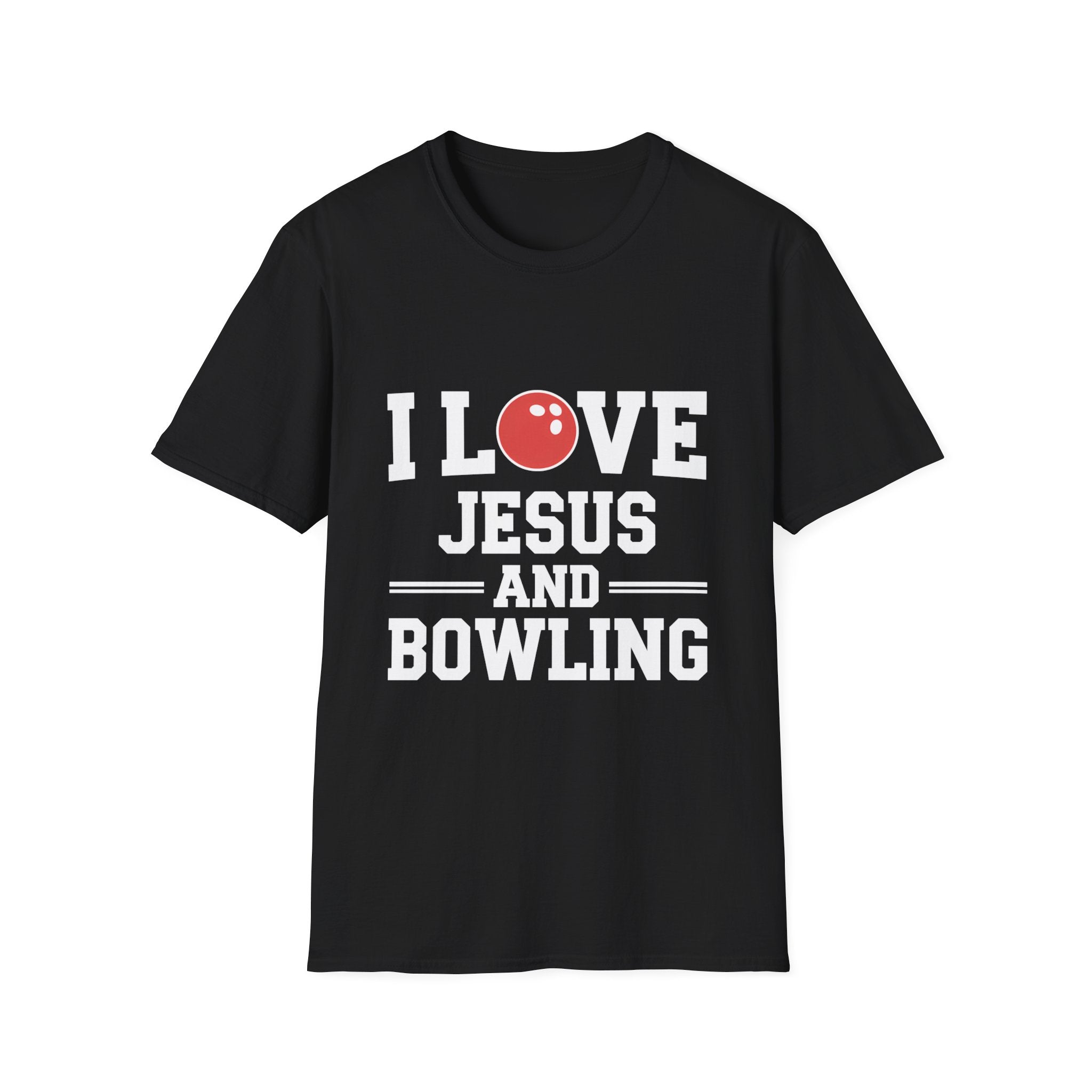 Jesus and Bowling T-Shirt | Christianity Faith In Jesus and Bowling T-Shirt Secondary image