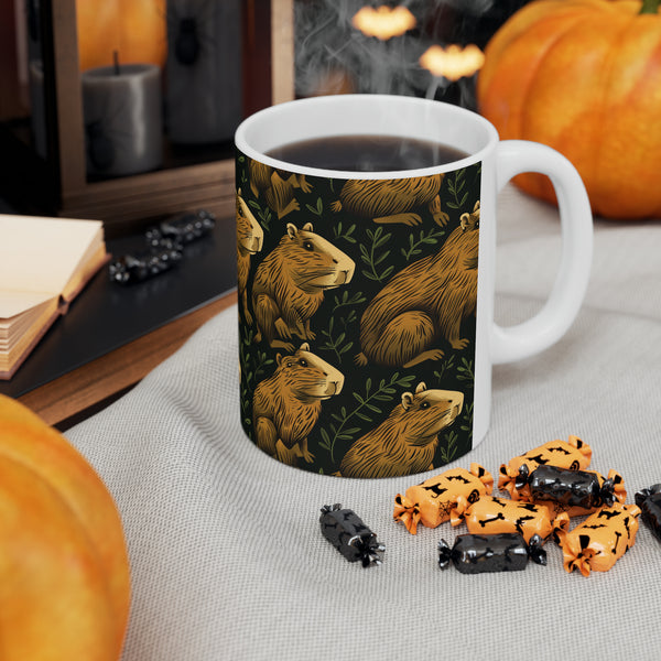 Capybara Mug  | Capybara Coffee Mug | Cute Capy Pattern 2 Coffee Mug 11oz
