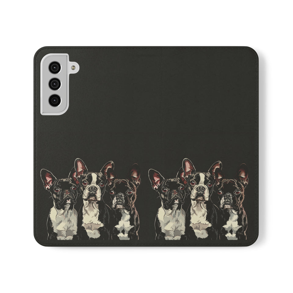 Boston Terrier Phone Case | Boston Terrier Wallet Phone Case | IPhone & Samsung Galaxy Boston Terrier Flip Cases