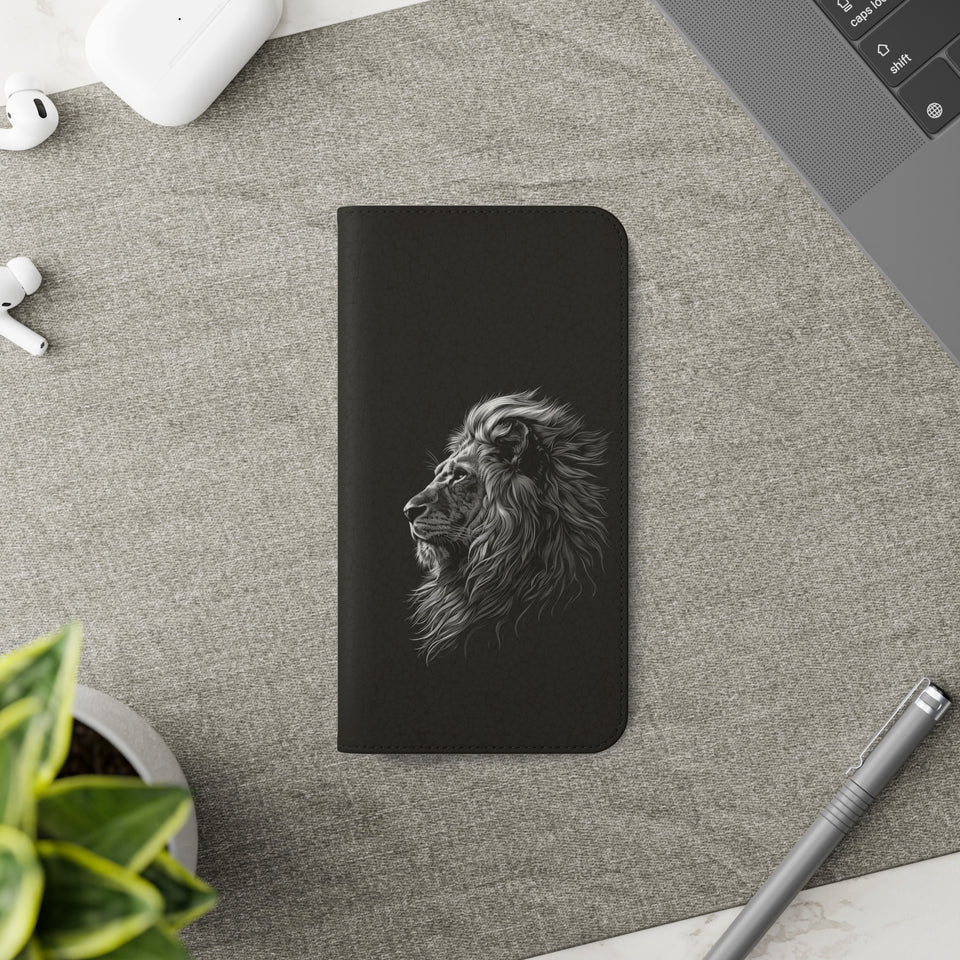 Lion Phone Case | Lion Wallet Phone Case Gifts | IPhone & Samsung Galaxy Lion Flip Cases