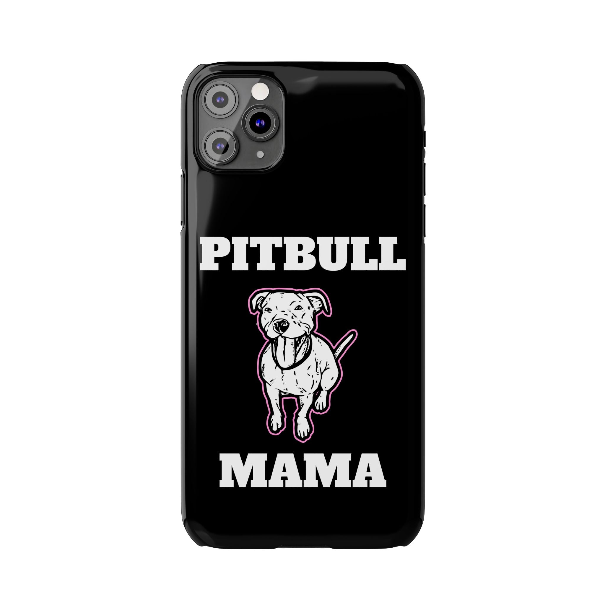 Premium Pitbull Mama 2 iPhone Case | Pitbull Gifts Slim Phone Cases