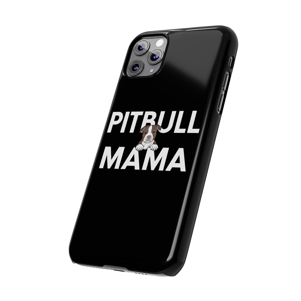 Premium Pitbull Mama 3 iPhone Case | Pitbull Gifts Slim Phone Cases