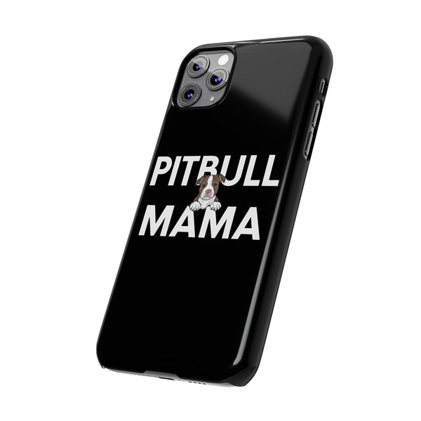 Premium Pitbull Mama 3 iPhone Case | Pitbull Gifts Slim Phone Cases