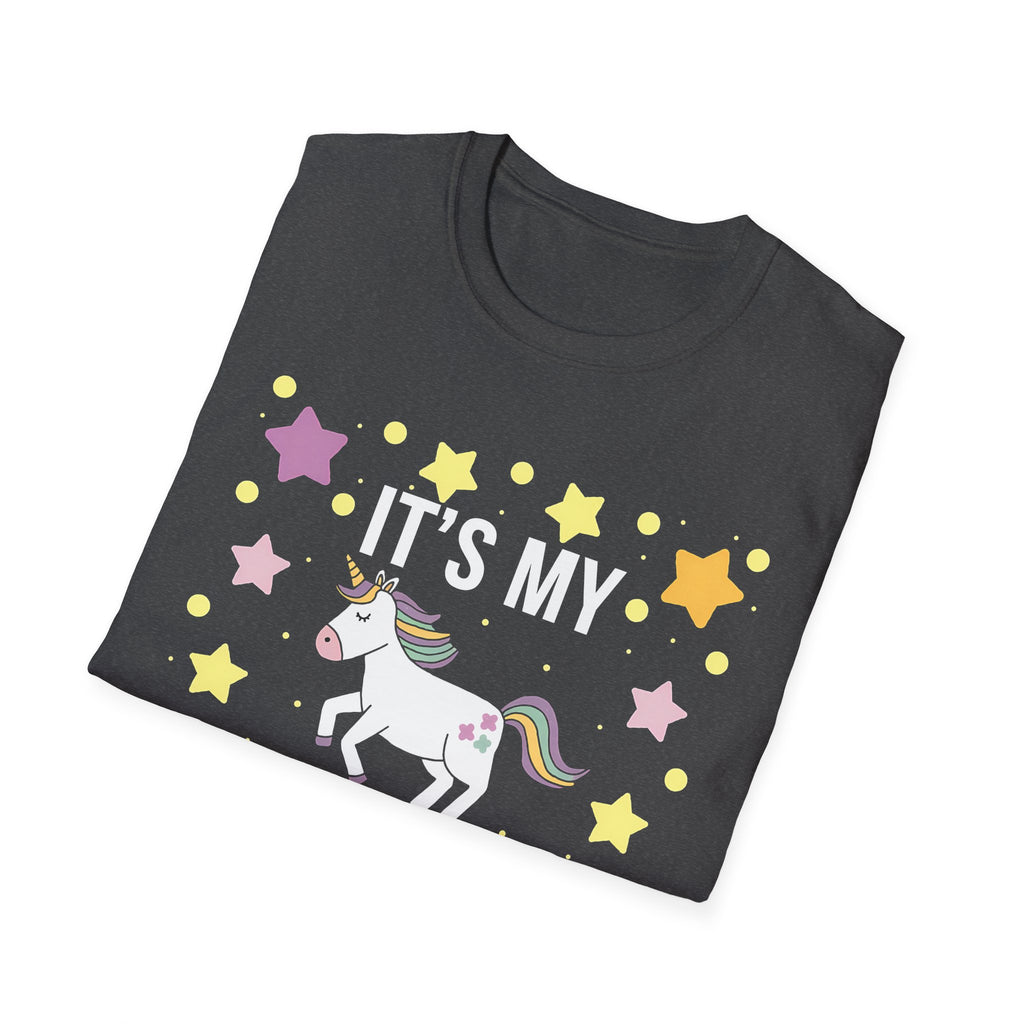 Unicorn It's My Birthday - Unicorn T-Shirt - Softstyle