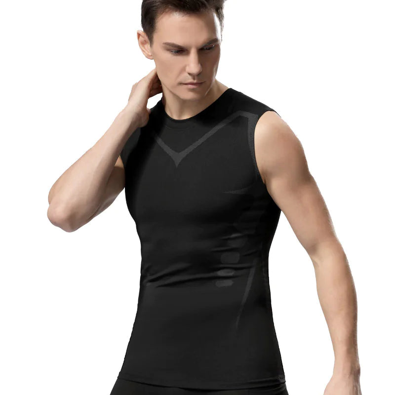 Men's Quick-Dry Slim Fit Workout Compression Shirt Vest