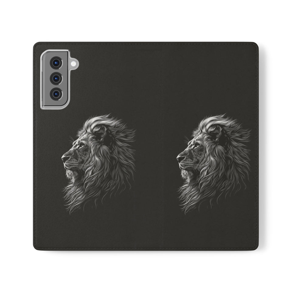 Lion Phone Case | Lion Wallet Phone Case Gifts | IPhone & Samsung Galaxy Lion Flip Cases