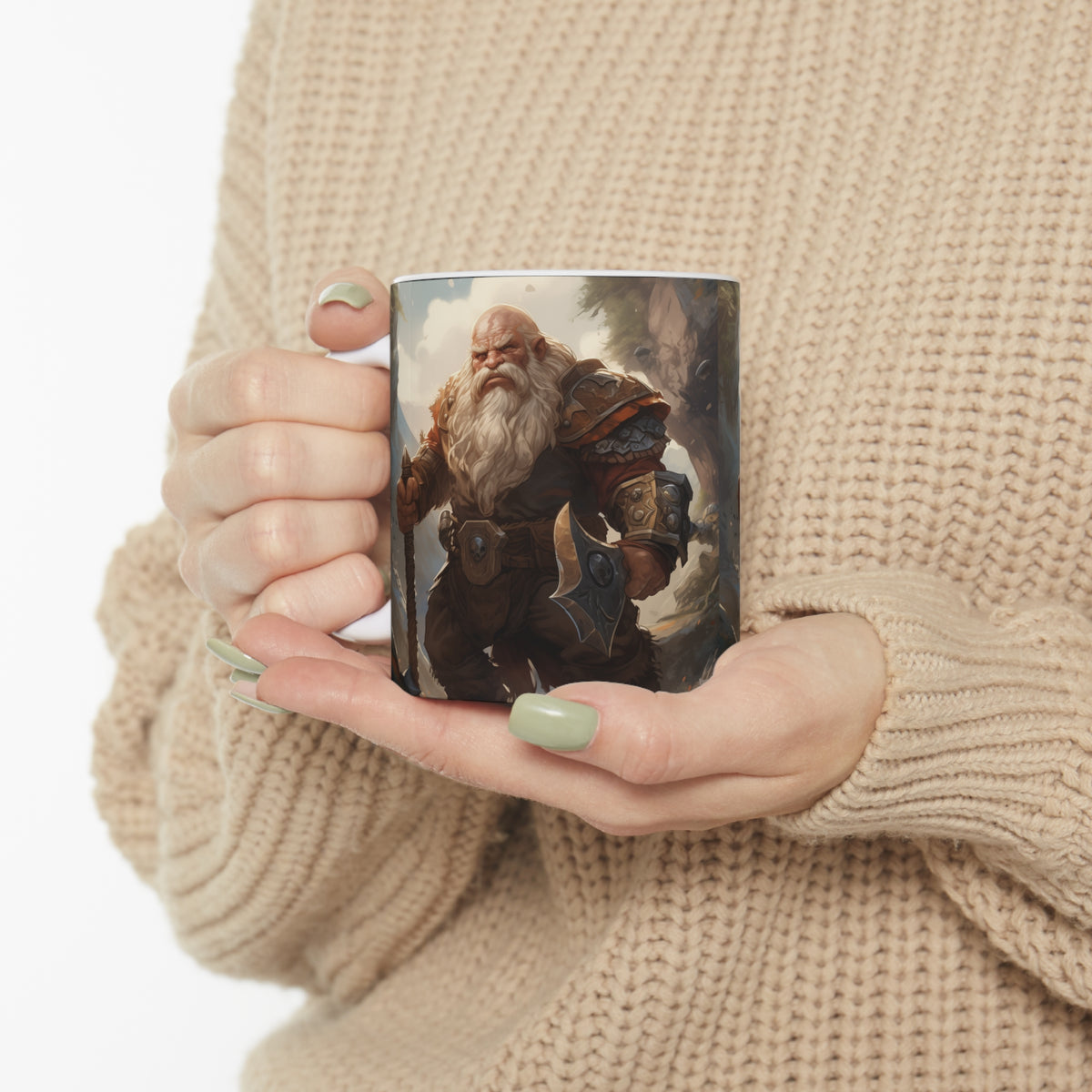 Fantasy RPG Dwarf Mug | Fantasy Roleplaying Game Gift | Fantasy Dwarf Mug 11oz, gifts for dungeon masters, 