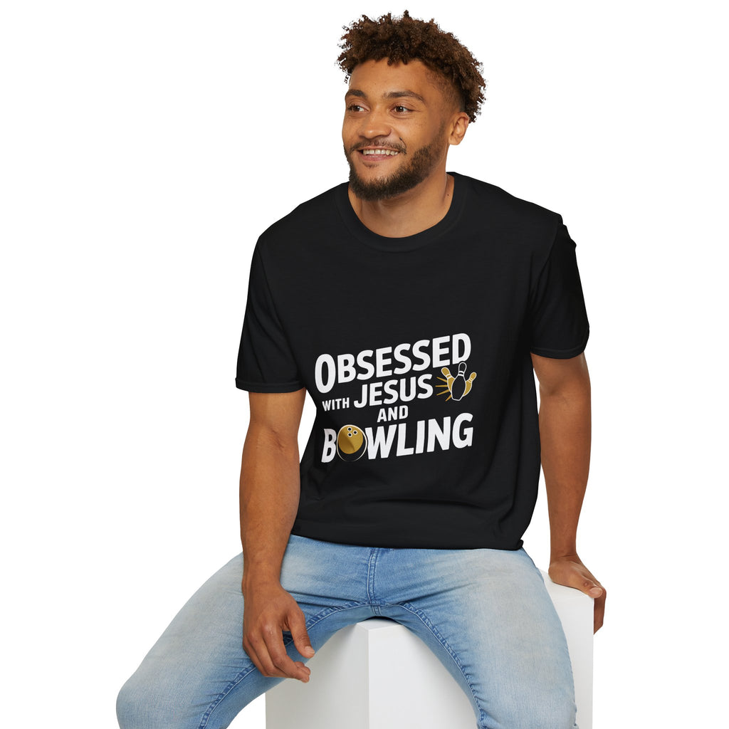 Obsessed With Faith Jesus and Bowling T-Shirt | Christianity Faith In Jesus and Bowling T-Shirt
