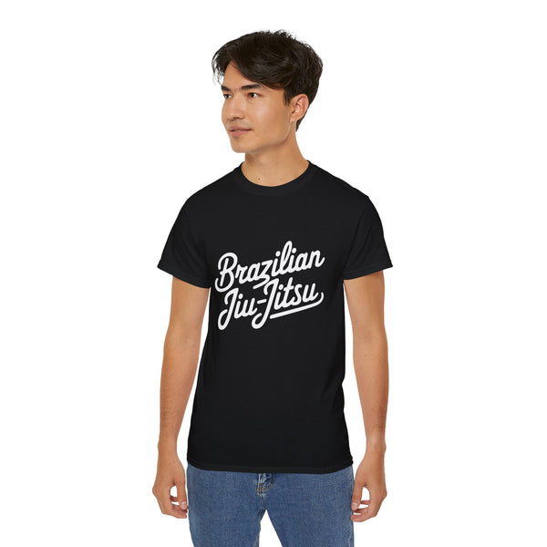 Brazilian Jiu Jitsu Cursive Shirt | BJJ Gift | Brazilian Jiu Jitsu Merchandise | JiuJitsu Gifts | BJJ Presents Unisex T-Shirt