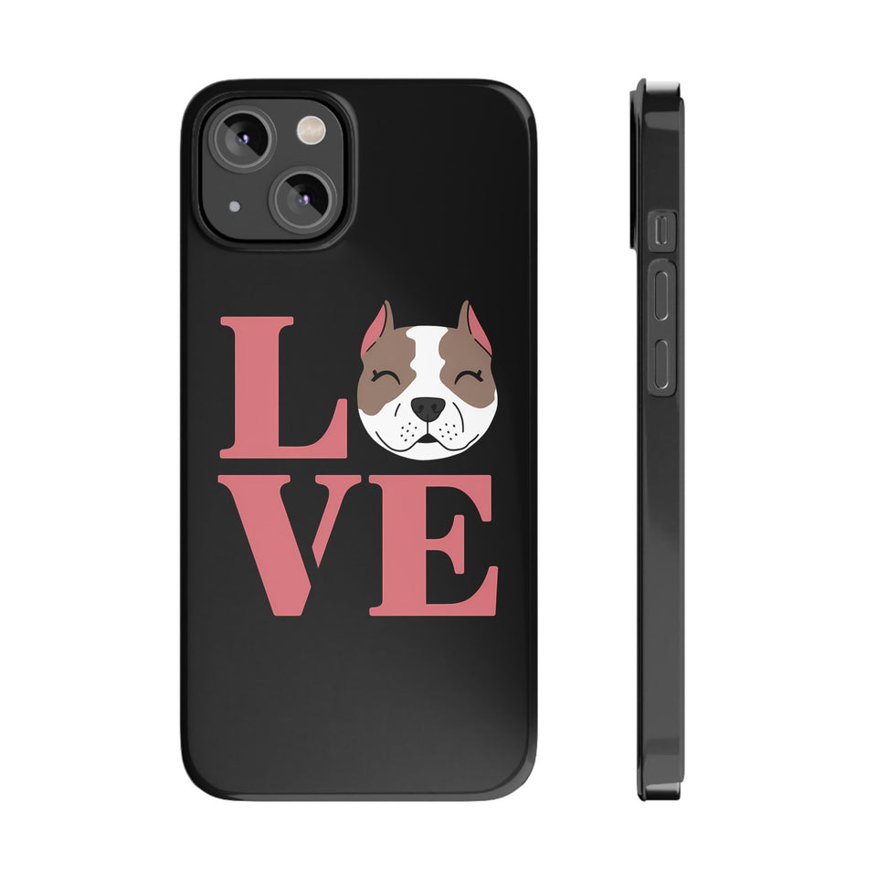 Premium Love Pitbulls iPhone Case | Pitbull Gifts Slim Phone Cases