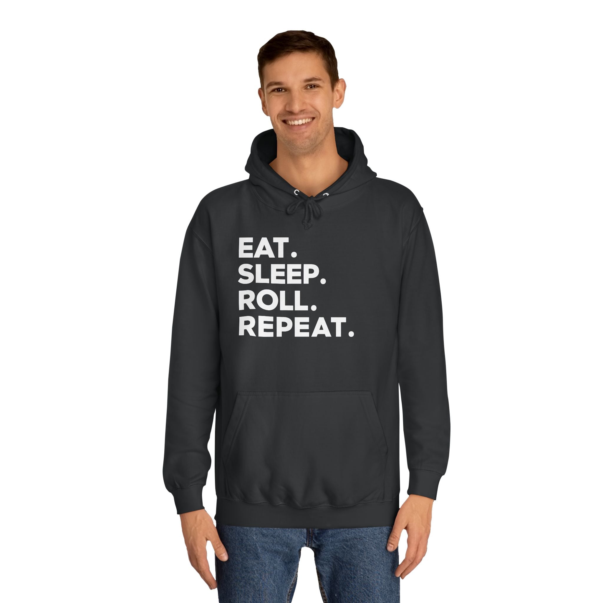 Eat Sleep Roll Repeat 2 BJJ Unisex College Hoodie | Brazilian Jiu Jitsu Gift Hoodie Main image