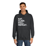 Eat Sleep Roll Repeat 2 BJJ Unisex College Hoodie | Brazilian Jiu Jitsu Gift Hoodie Eat Sleep Roll Repeat 2 BJJ Unisex College Hoodie | Brazilian Jiu Jitsu Gift Hoodie