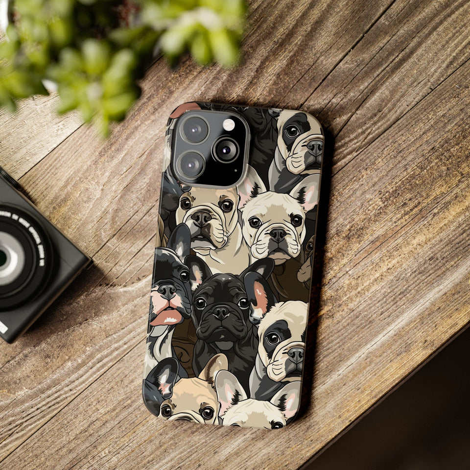 Premium French Bulldogs iPhone Case | Cute Frenchie Gifts Slim Phone Cases