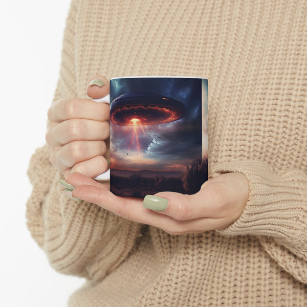 UFO Mug | UFO Gift | Alien Unidentified Flying Object Flying Saucer Ceramic Mug 11oz
