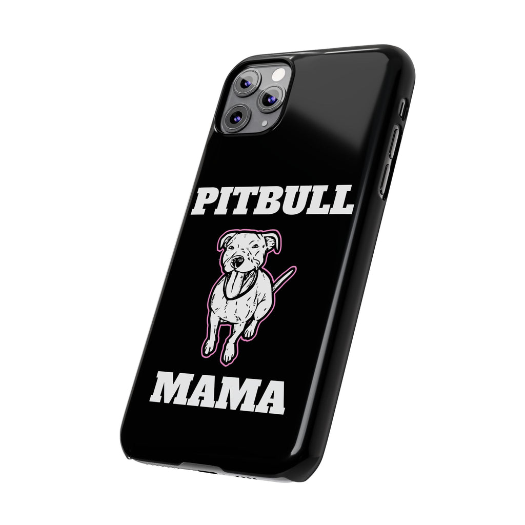 Premium Pitbull Mama 2 iPhone Case | Pitbull Gifts Slim Phone Cases