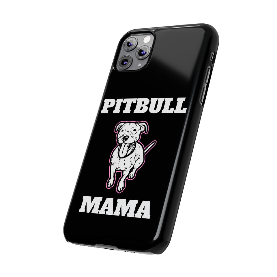 Premium Pitbull Mama 2 iPhone Case | Pitbull Gifts Slim Phone Cases