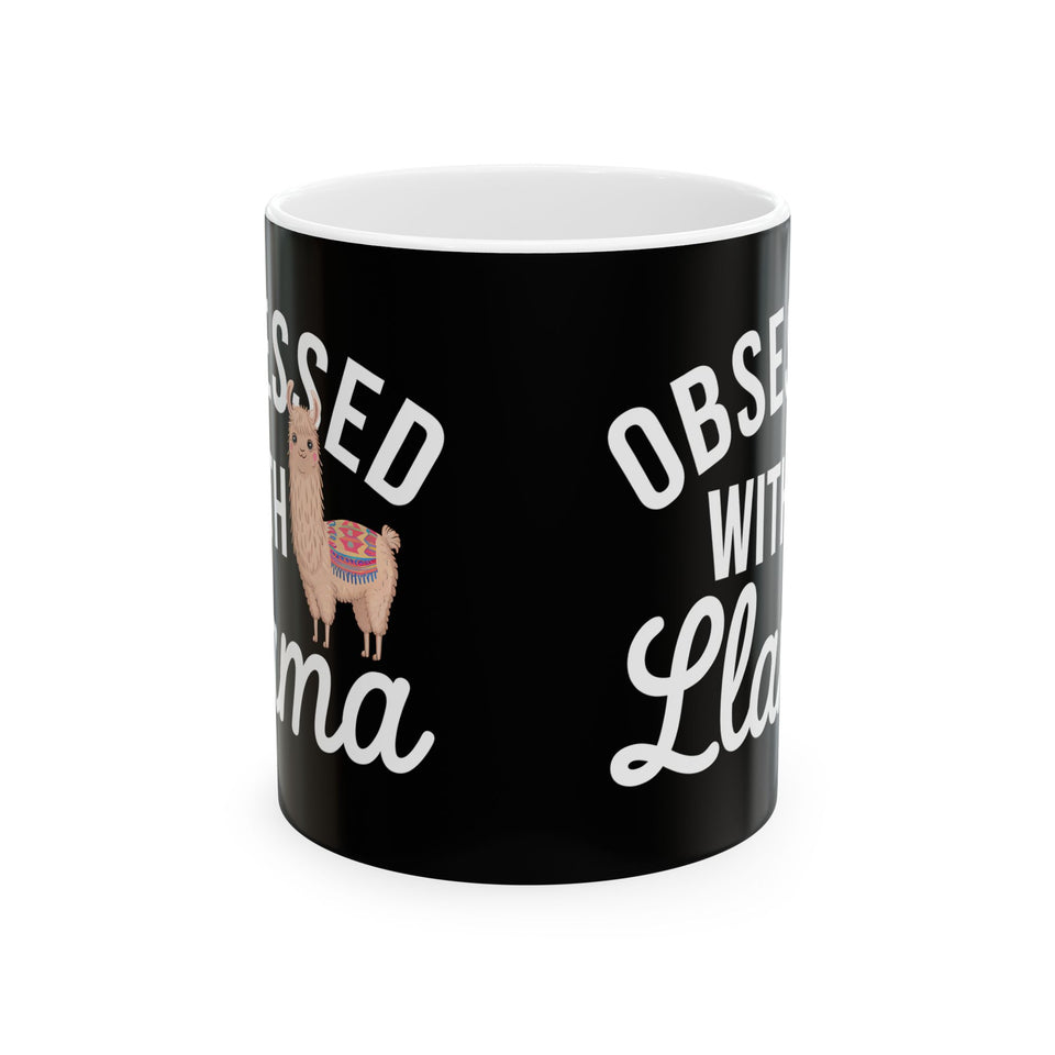 Obsessed With Llama - Cute Llamas Mug | Llama Coffee Mug | Cute Llamas Coffee Mug 11oz