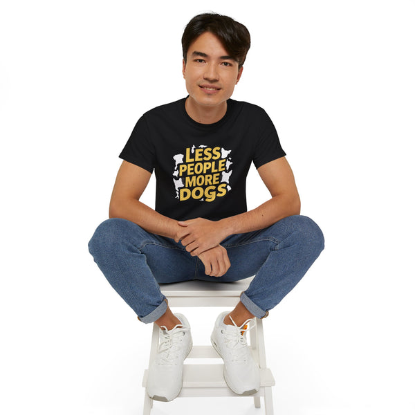 Less People More Dogs Shirt | Dog Gift | Dog Merchandise | Dog Gifts | Dog Presents Unisex Dog Shirts