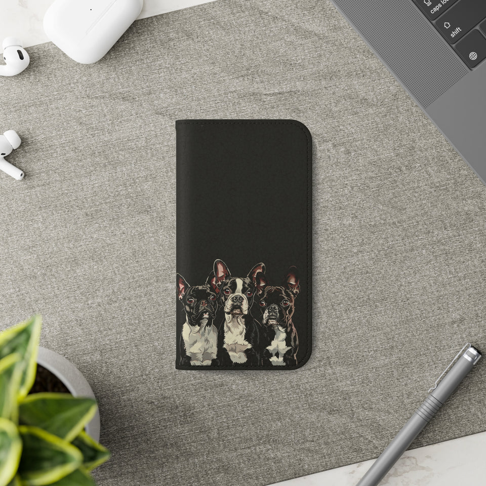 Boston Terrier Phone Case | Boston Terrier Wallet Phone Case | IPhone & Samsung Galaxy Boston Terrier Flip Cases