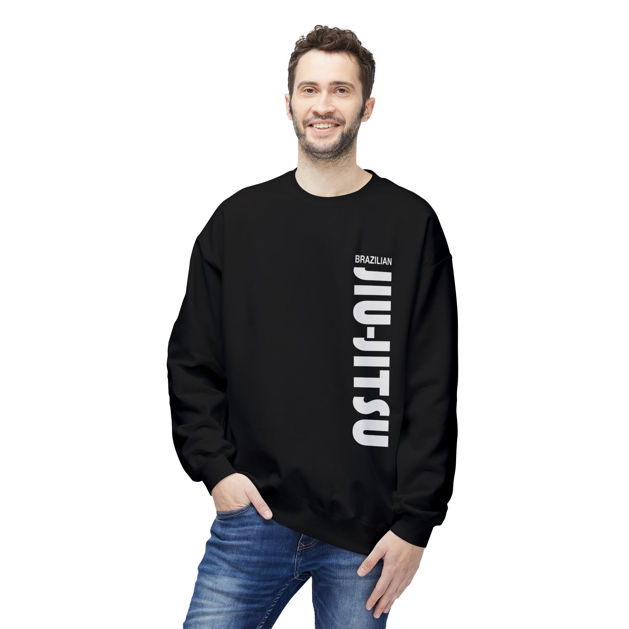 Brazilian Jiu Jitsu Slogan BJJ Unisex Midweight Softstyle Fleece Crewneck Sweatshirt Main image