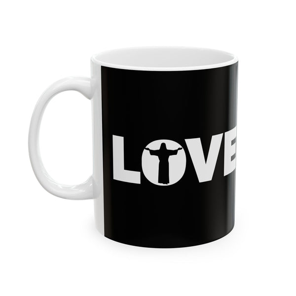Love Jesus Ceramic Mug | Love Faith In Jesus Gifts (11oz)