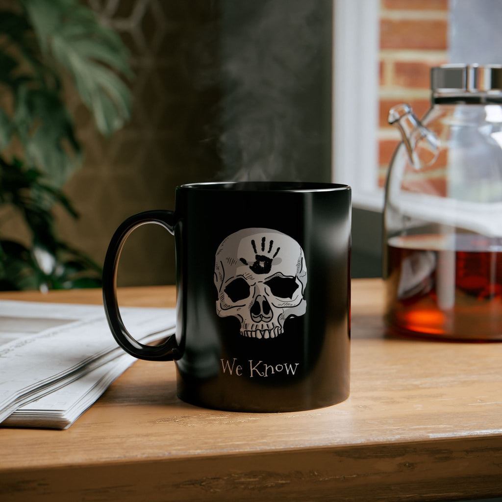 Dark Brotherhood We Know 11 oz Mug | Video Game Coffee Mug | Gaming RPG Video Game Black Mug (11oz & 15oz)