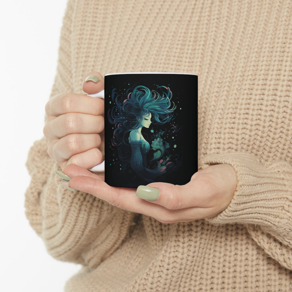 mermaid mug, mermaid coffee mug, mermaid gift, mermaid gifts for women, mermaid gifts for adults, mermaid presents, black mermaid shirt, mermaid shirts for adults