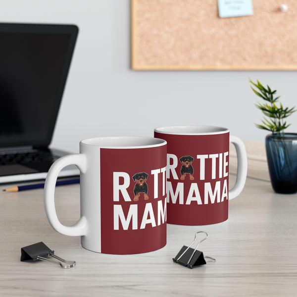 Rottie Mama Rottweiler Mug | Rottweiler Gifts | Gifts For Rottweiler Ceramic Mug 11oz