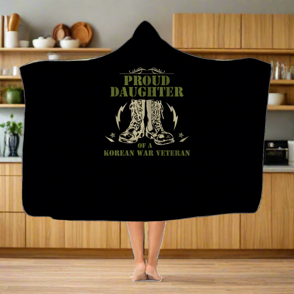 Proud Daughter Of A Korean War Veteran Classic Adult Hooded Blanket