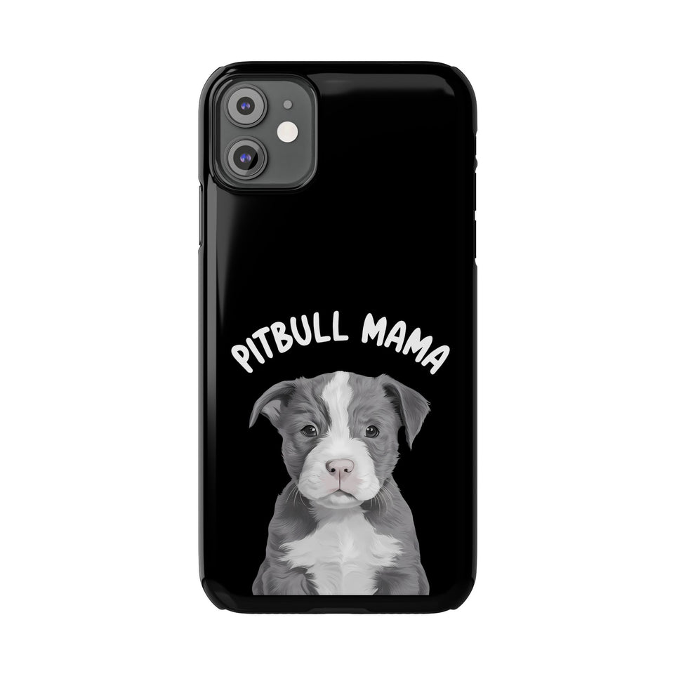 Premium Pitbull Mama iPhone Case | Pitbull Gifts Slim Phone Cases