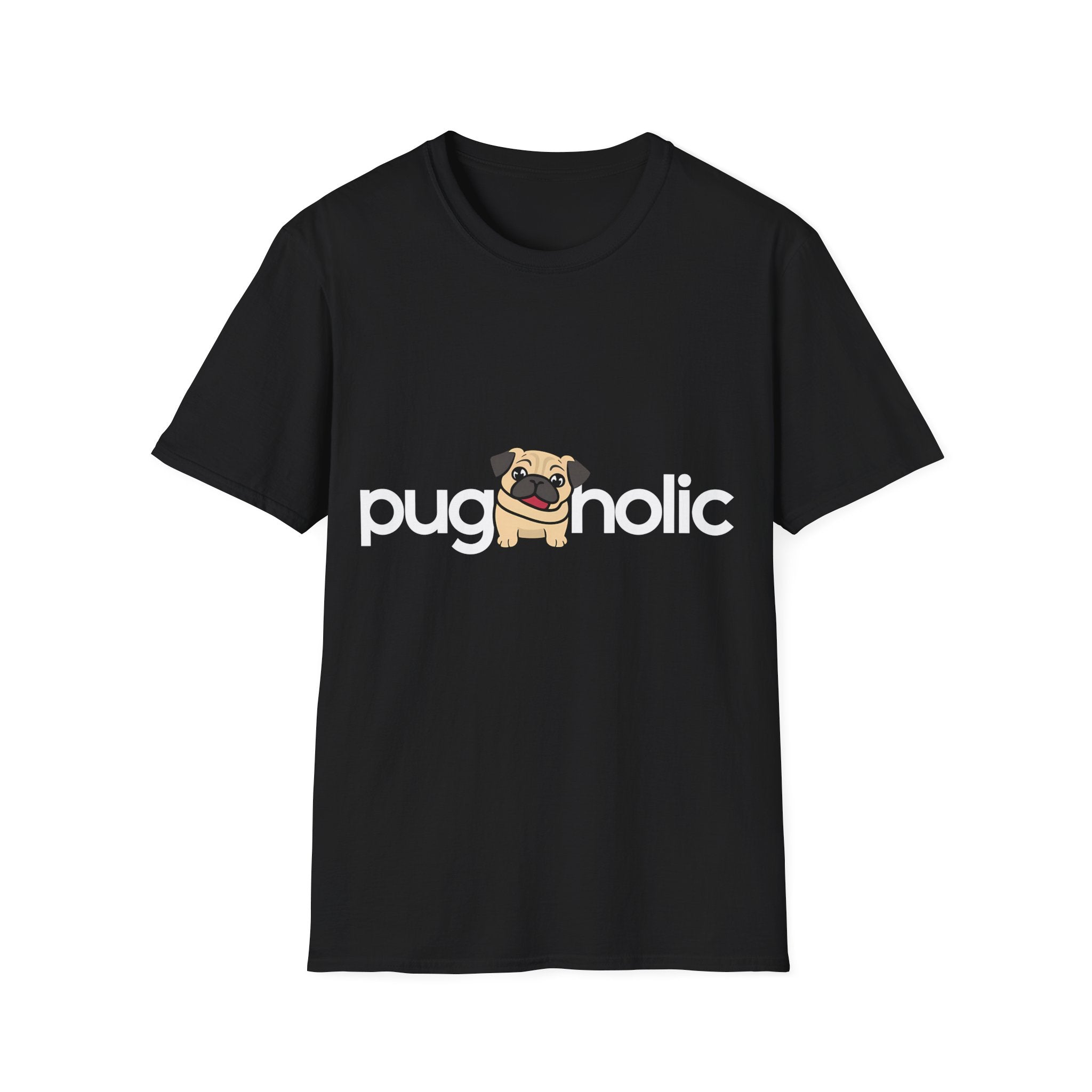 Puggaholic Pugs T-Shirt 2 | Pug Gifts Unisex Pug T-Shirt Secondary image