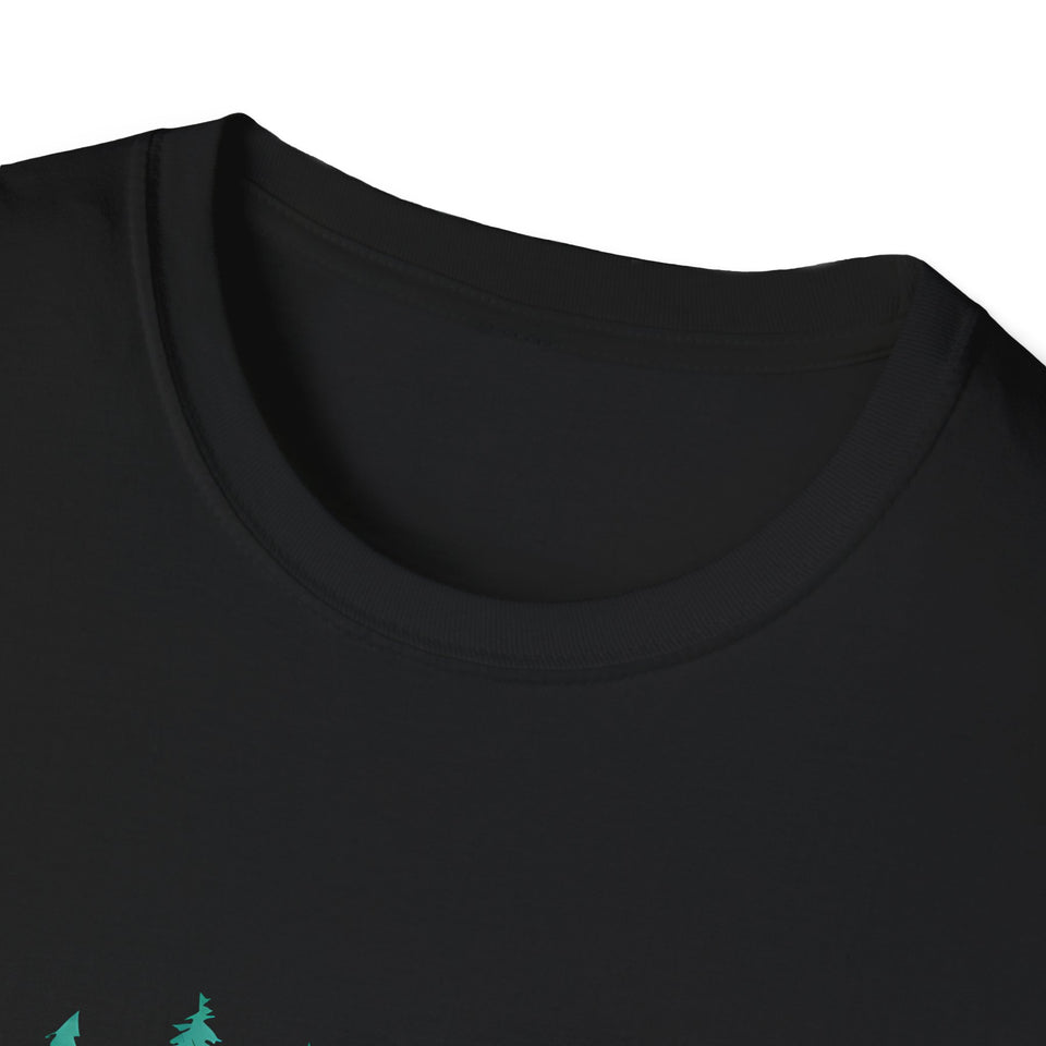 Bigfoot Shirt | Sasquatch Bigfoot T Shirt | Bigfoot In Forest Tee Shirt | Sasquatch Bigfoot Unisex Softstyle T-Shirt