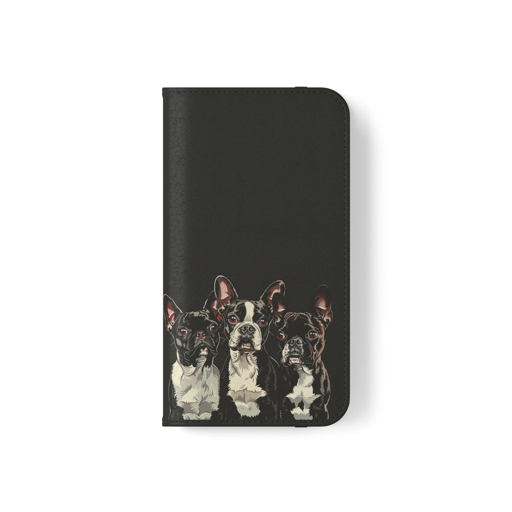 Boston Terrier Phone Case | Boston Terrier Wallet Phone Case | IPhone & Samsung Galaxy Boston Terrier Flip Cases