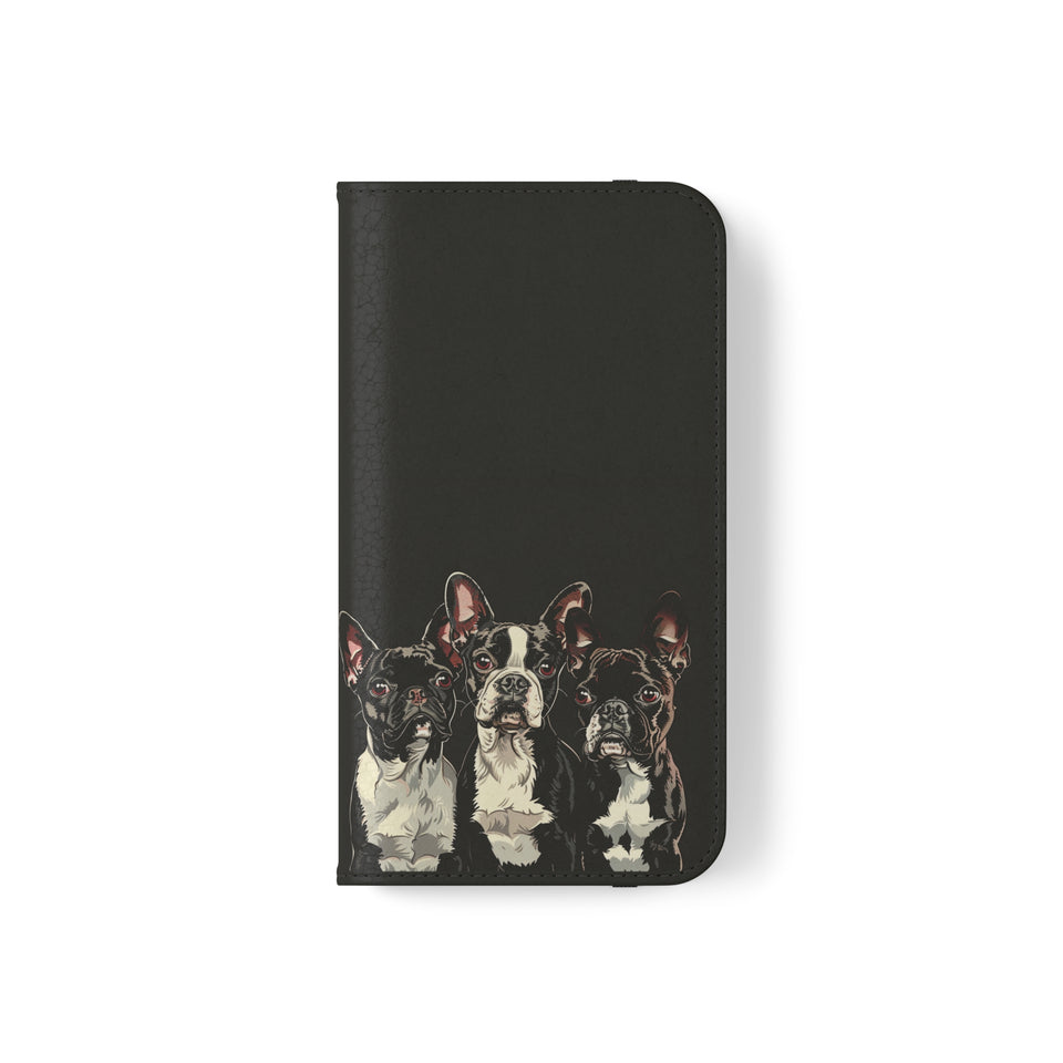 Boston Terrier Phone Case | Boston Terrier Wallet Phone Case | IPhone & Samsung Galaxy Boston Terrier Flip Cases