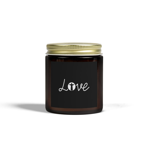 Love Jesus Faith Scented Candle - Christian Jesus Coconut Apricot Wax Candle (4oz, 9oz)