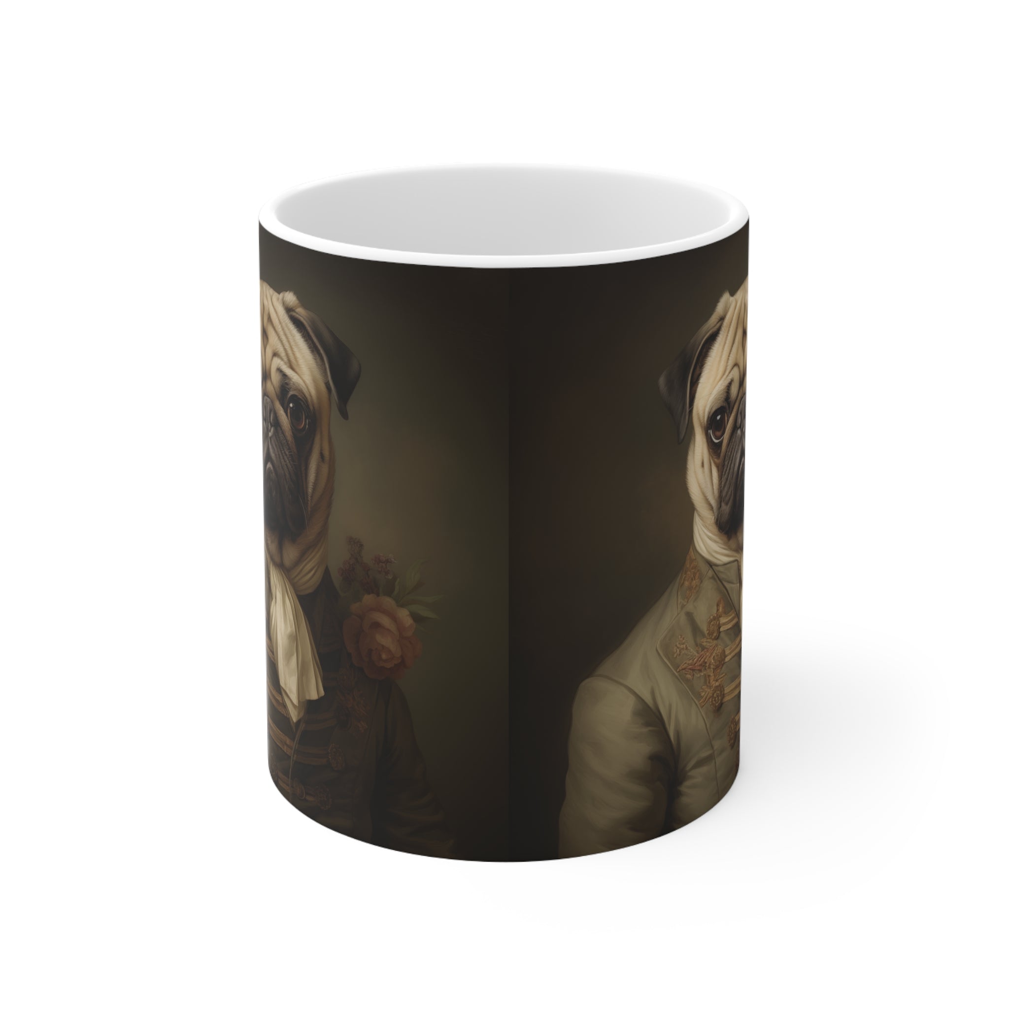 Classical Painting Pug Mug | Pug Coffee Mug | Pug Dog Gifts | Pug Presents | Pug Mug 11oz Secondary image