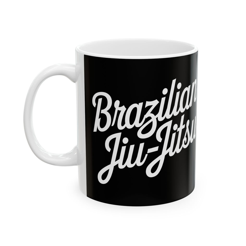 Brazilian Jiu Jitsu Cursive 2 BJJ Ceramic Mug | Brazilian Jiu Jitsu Gifts (11oz)