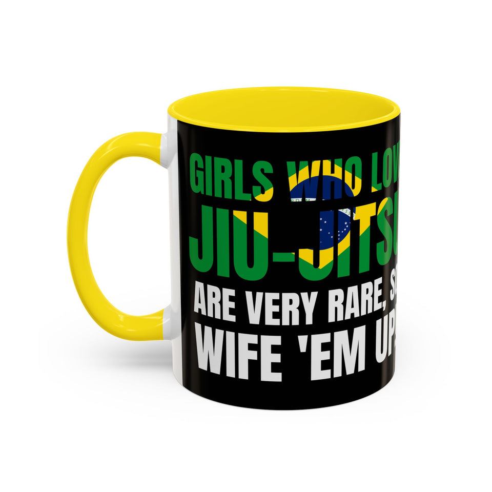 Brazilian Jiu Jitsu Girls Who Do Jiu-Jitsu | BJJ Accent Coffee Mug