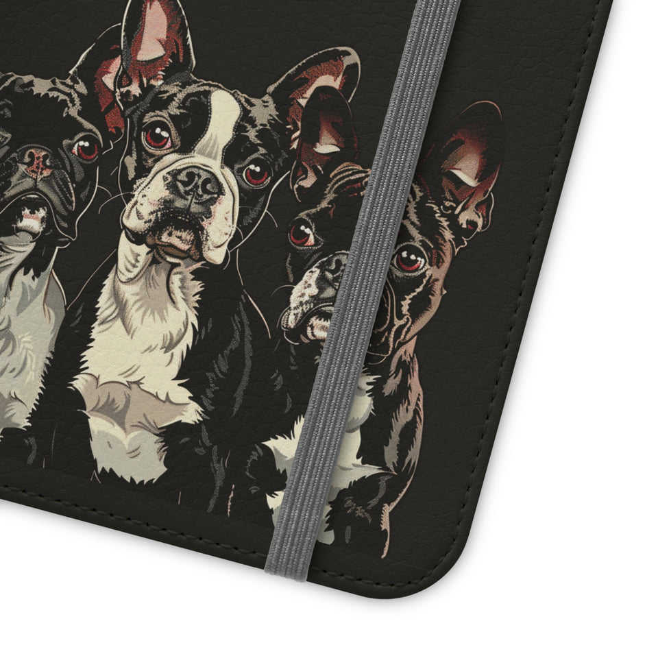 Boston Terrier Phone Case | Boston Terrier Wallet Phone Case | IPhone & Samsung Galaxy Boston Terrier Flip Cases