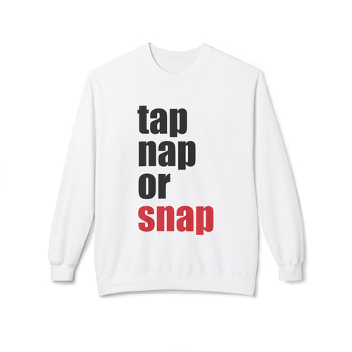 Brazilian Jiu Jitsu Tap Nap Or Snap BJJ Unisex Midweight Softstyle Fleece Crewneck Sweatshirt