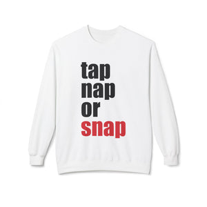 Brazilian Jiu Jitsu Tap Nap Or Snap BJJ Unisex Midweight Softstyle Fleece Crewneck Sweatshirt