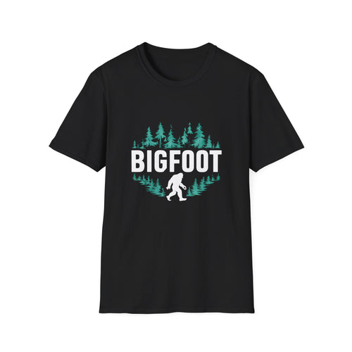 Bigfoot Shirt | Sasquatch Bigfoot T Shirt | Bigfoot In Forest Tee Shirt | Sasquatch Bigfoot Unisex Softstyle T-Shirt